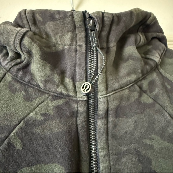 Lululemon Scuba Defined Hoodie Jacket Zip Up Camo Limited Edition Green Black 8 - Picture 4 of 12